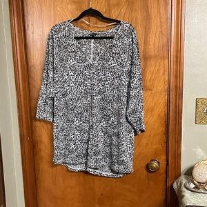 Chic Animal Print Women's Blouse